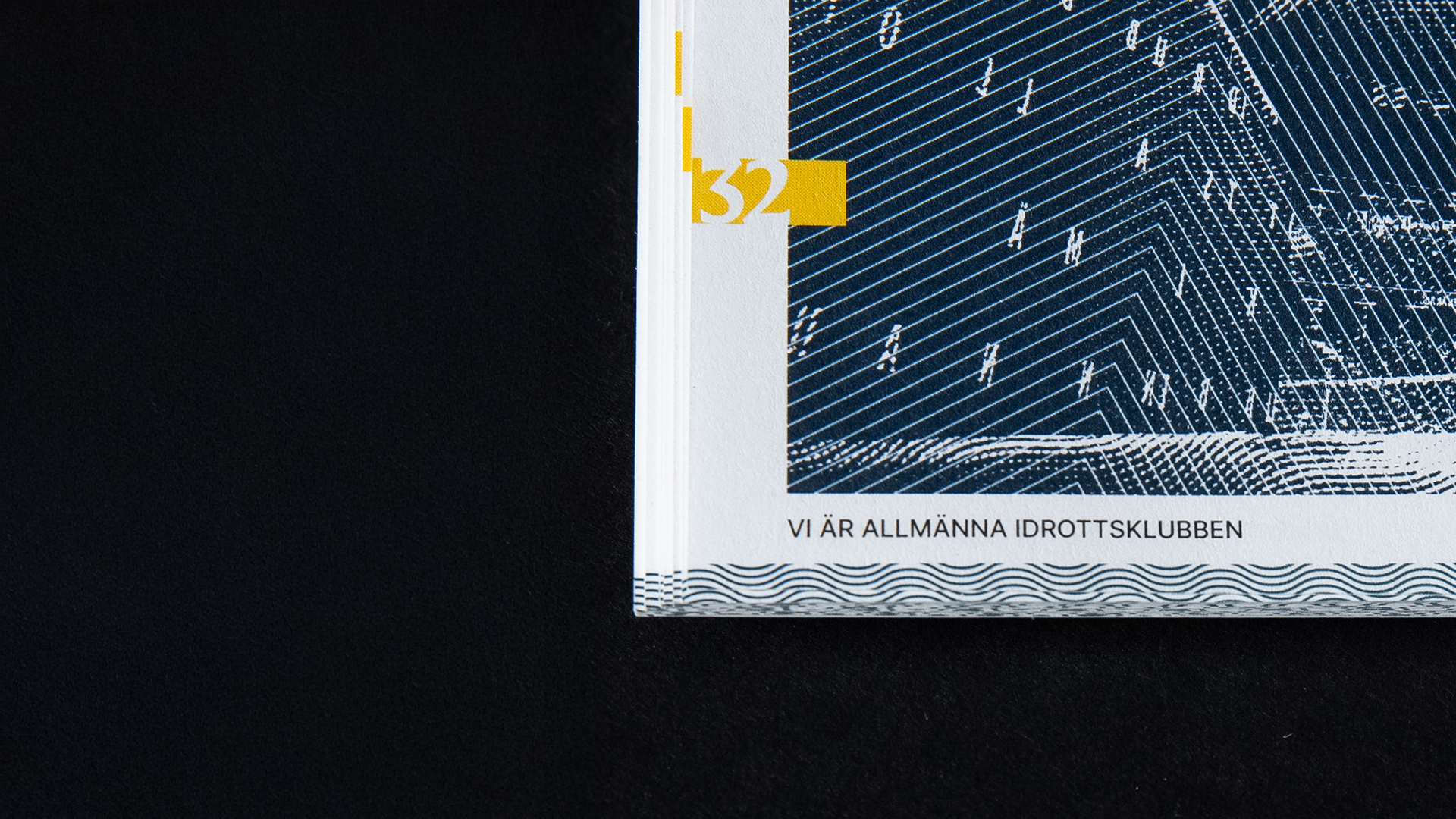 A close-up of the bottom of the inside of the passport